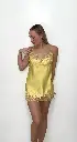 Nuisette en soie jaune