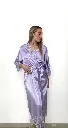 Kimono en soie Lilas