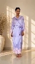 Kimono en soie long Lilas