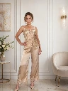 Pyjama en soie Beige