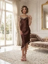 Nuisette en soie Marron