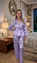 Pyjama en soie Lilas